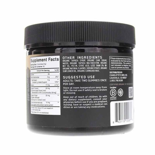Hemp Extract-Infused Gummies Recovery Ginger Flavor, CW